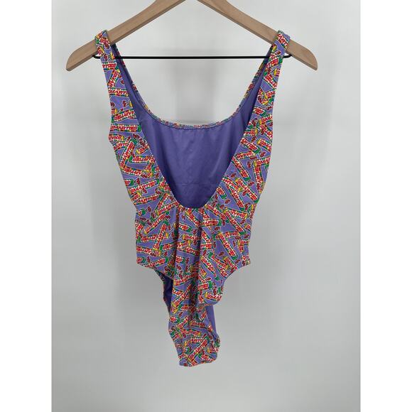 Aerie Swimwear One Piece Smarties Purple Small Petite NEW - Picture 3 of 7